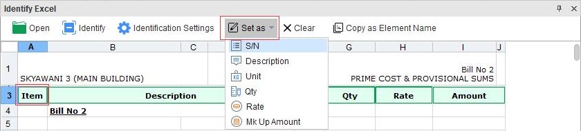 Identify Excel – TBQ